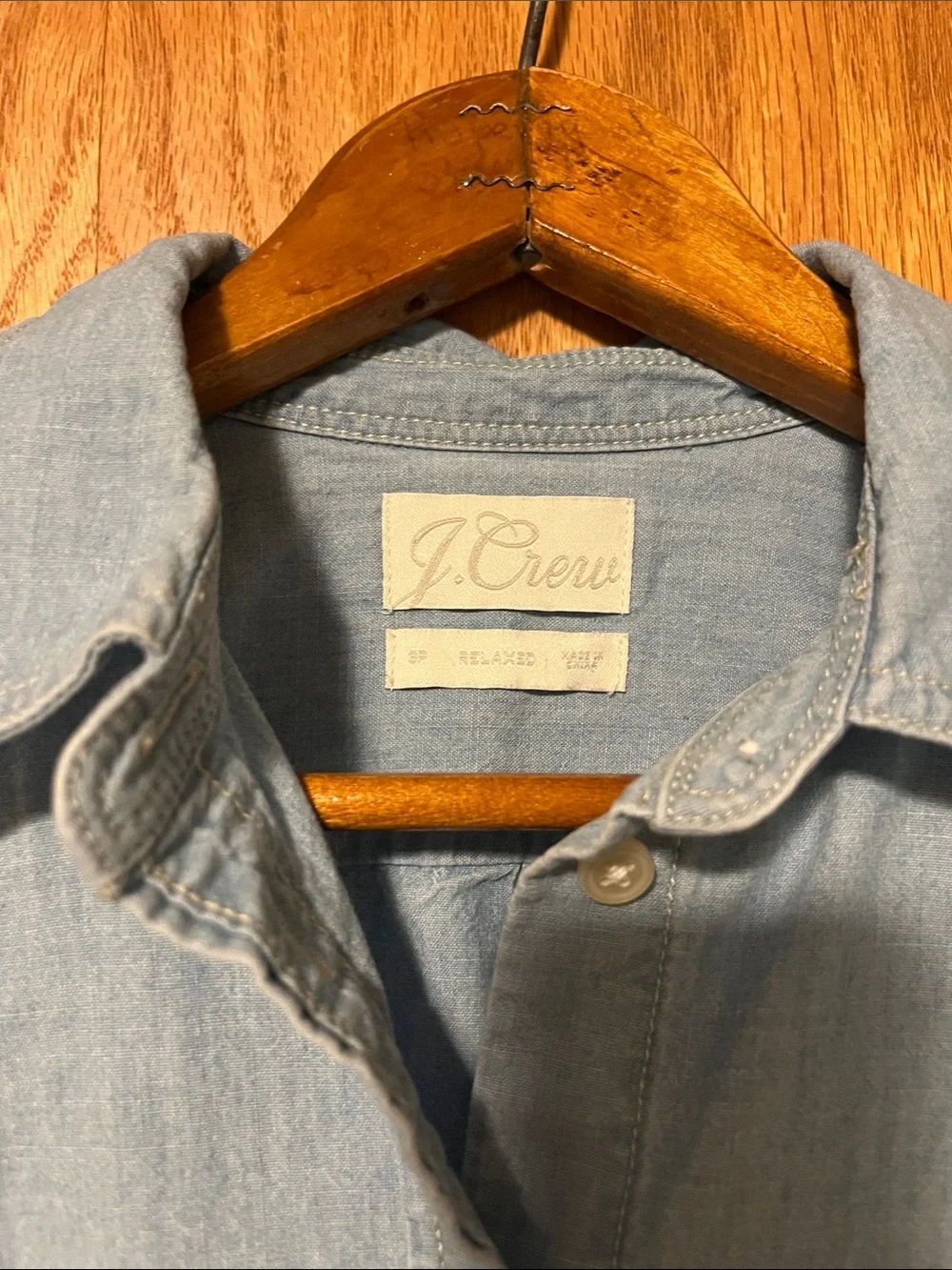 J. Crew Light Blue Denim Button-Down Shirt - Women's Classic